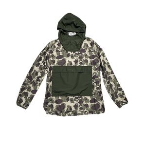 Herschel Voyage Anorak Jacket Camo Mens Medium Green Packable Windbreaker